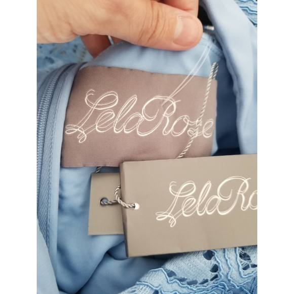 Lela Rose Lace Flutter Sleeve Collared Dress - Picture 8 of 15